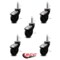 Service Caster 3 Inch Black Hooded Neoprene Rubber 3/8 Inch Grip Ring Stem Casters SCC, 5PK SCC-GR03S310-NPRB-BK-716138-5 - alternate 3